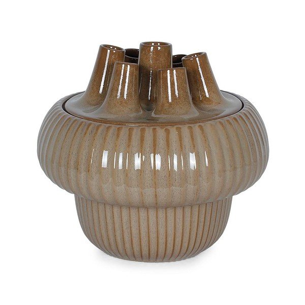 Vază taupe din gresie (înălțime 25,5 cm) Olyssia – Bizzotto