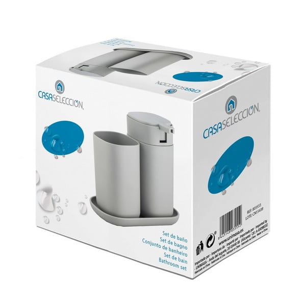 Set de accesorii de baie gri – Casa Selección-image-3