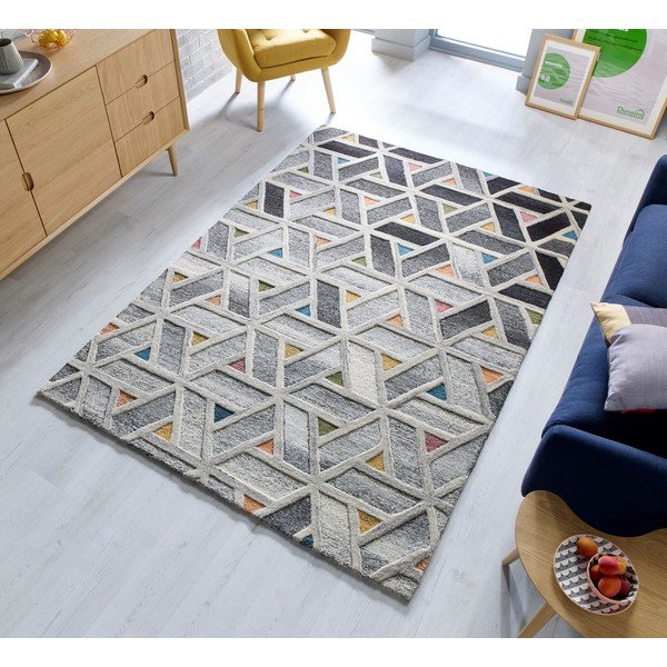 Covor din lână Flair Rugs River, 120 x 170 cm, gri-image-4