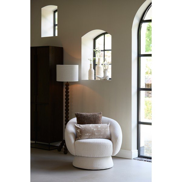 Fotoliu crem cu tapițerie din țesătură bouclé Avoria – Light & Living-image-2