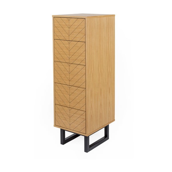 Comodă în decor de stejar Woodman Camden Narrow, 40 x 123 cm-image-2