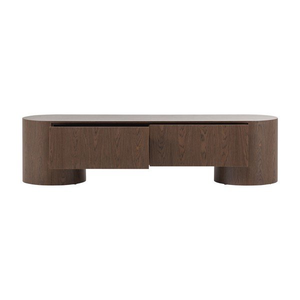 Comodă TV în culoare naturală închisă 200x50x50 cm Velari – WOOOD-image-3