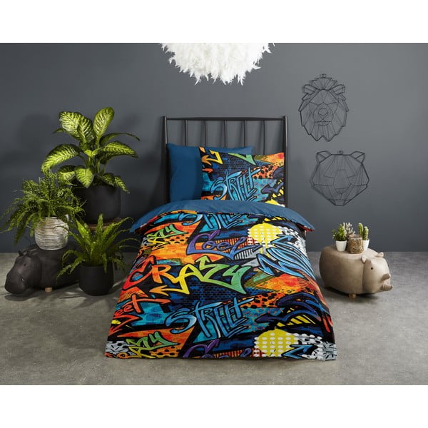 Lenjerie de pat pentru copii din microfibră pentru pat de o persoană, extinsă 140x220 cm Jeff – Good Morning-image-1