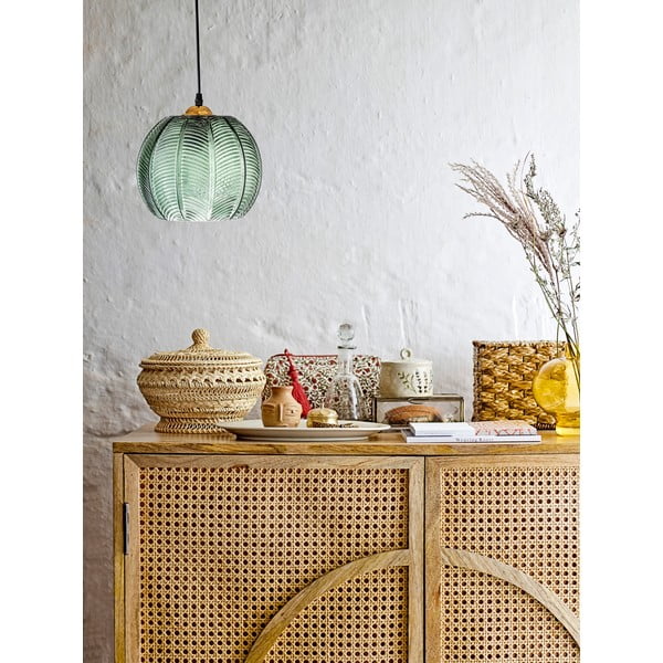 Lustră verde cu abajur din sticlă ø 22 cm Adar – Bloomingville-image-1