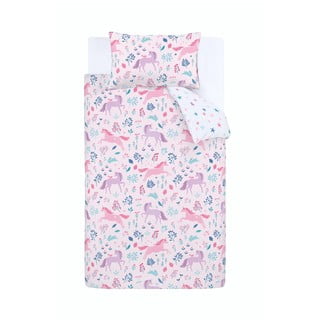 Lenjerie de pat din bumbac pentru copii Bianca Woodland Unicorn, 200 x 200 cm