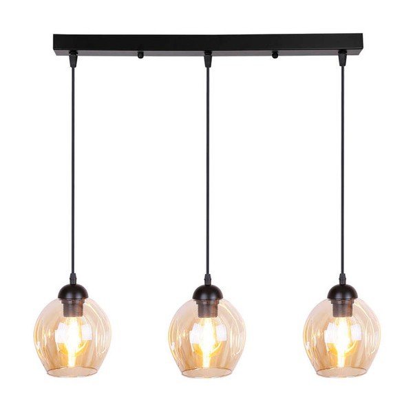 Lustră neagră cu abajur din sticlă 14x70 cm Aspa – Candellux Lighting-image-2