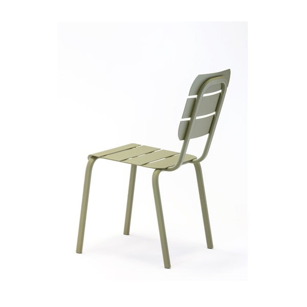 Scaune de grădină verzi 4 buc. din metal Alicante – Ezeis-image-3