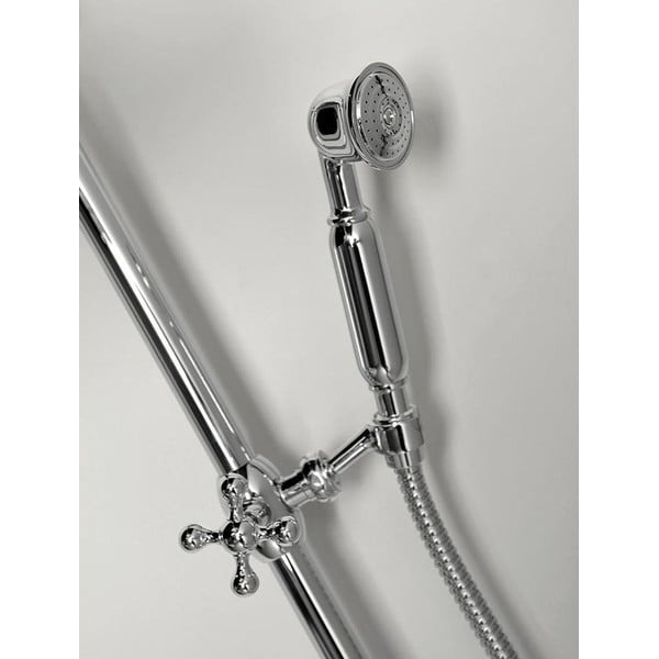 Set de duș argintiu lucios din alamă 142 cm cu duș suspendat/cu duș de mână Antea – Sapho-image-1