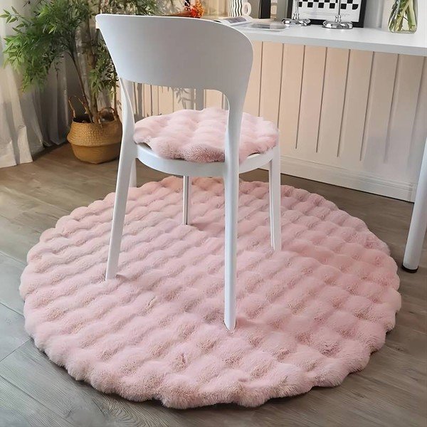 Covor roz lavabil rotund ø 150 cm Bubble Pink – Mila Home-image-1