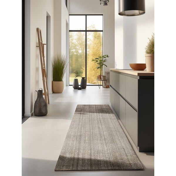 Covor tip traversă taupe din iută 80x200 cm Bouclé – Hanse Home-image-1