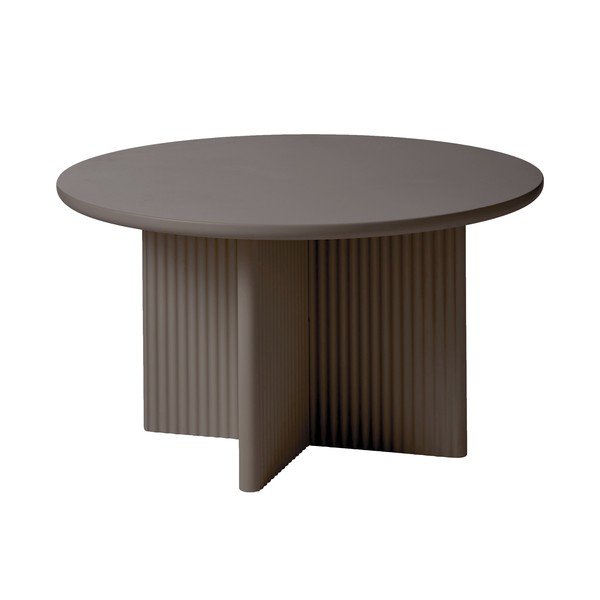 Măsuță de cafea taupe rotundă ø 80 cm Palma – Unique Furniture