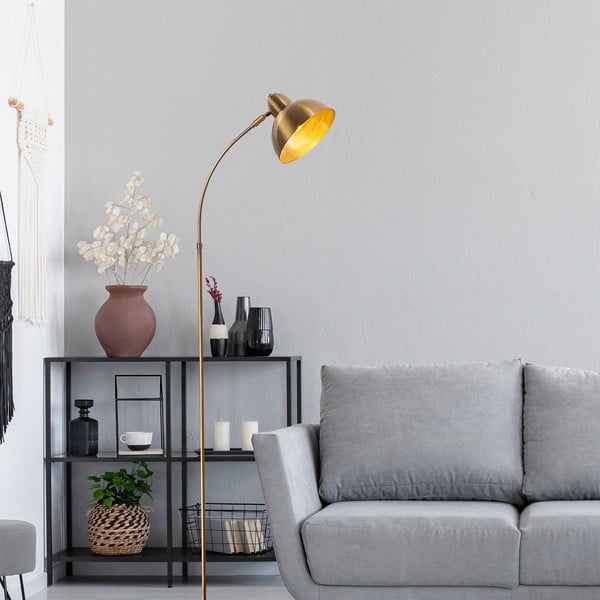 Lampadar alămiu cu abajur din metal (înălțime 162 cm) Marzeo – Opviq lights-image-1