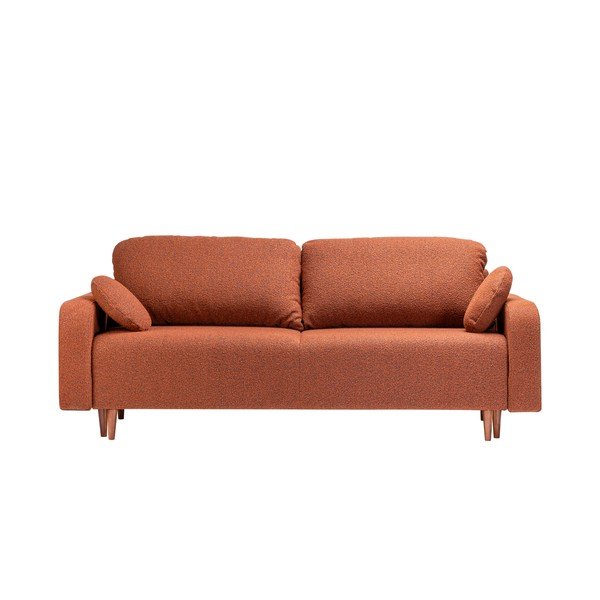 Canapea cărămizie extensibilă cu tapițerie din țesătură bouclé 230 cm Trango – CustomForm-image-4