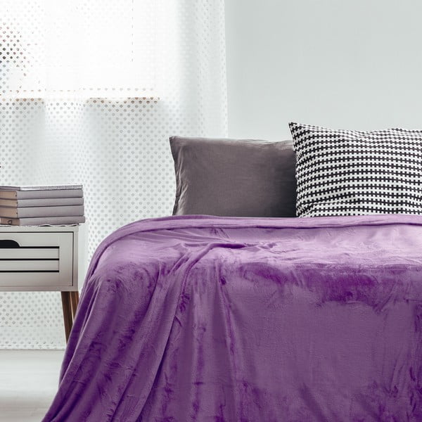 Pătură din microfibră Decoking Mic Nina, 70 x 150 cm, mov-image-1