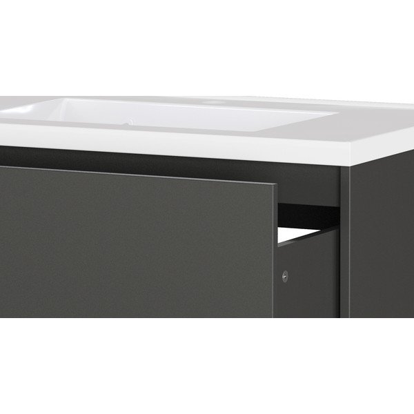 Dulap sub chiuvetă gri antracit suspendat cu aspect mat 81x61 cm Bodera – Germania-image-4