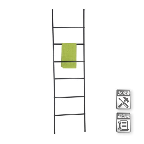 Suport tip scară pentru prosoape negru – Casa Selección-image-1