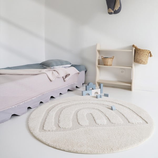 Covor pentru copii crem ø120 cm Rainbow Dream S – Nattiot-image-1