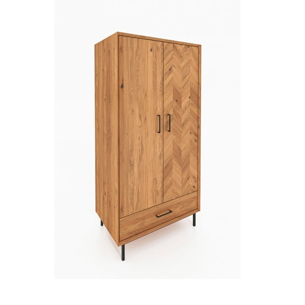 Șifonier din lemn de stejar 97x196 cm Abies – The Beds-image-2