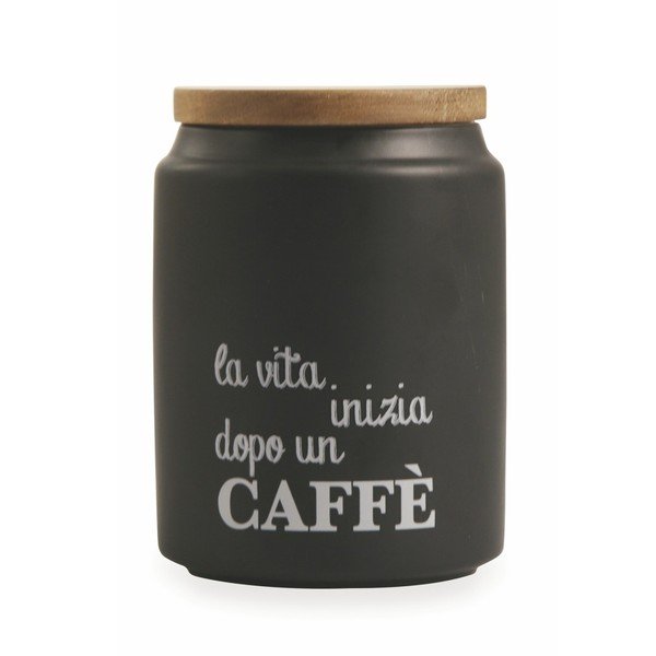 Recipient de cafea cu capac din bambus Villa d'Este Idee, negru