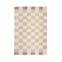 Covor crem/în culoare naturală țesut manual din amestesc de lână 200x300 cm Eric Checkboard – Flair Rugs