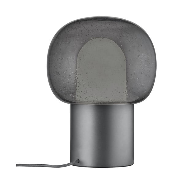 Veioză gri antracit LED din aluminiu cu abajur din sticlă (înălțime 32 cm) Iris – Blomus-image-4