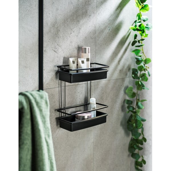 Raft de duș Wenko Molinella, 30 x 35 cm, negru-image-1