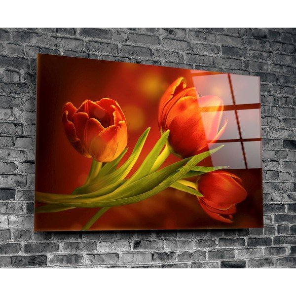 Tablou din sticlă Insigne Tulips-image-3