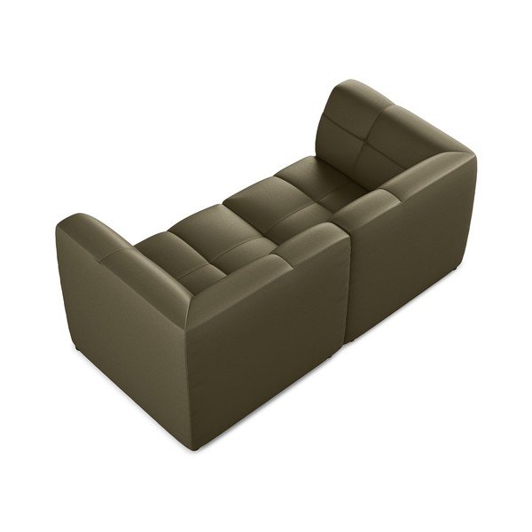 Canapea kaki cu tapițerie din imitație de piele 180 cm Aloha – Makamii-image-4