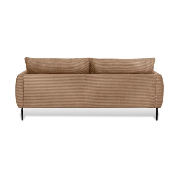 Canapea maro deschis cu tapițerie din catifea reiată  212 cm Venray – Scandic-image-2