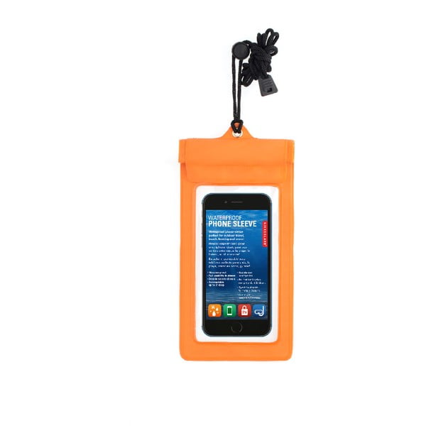 Husă impermeabilă pentru telefon Kikkerland Waterproof, portocaliu
