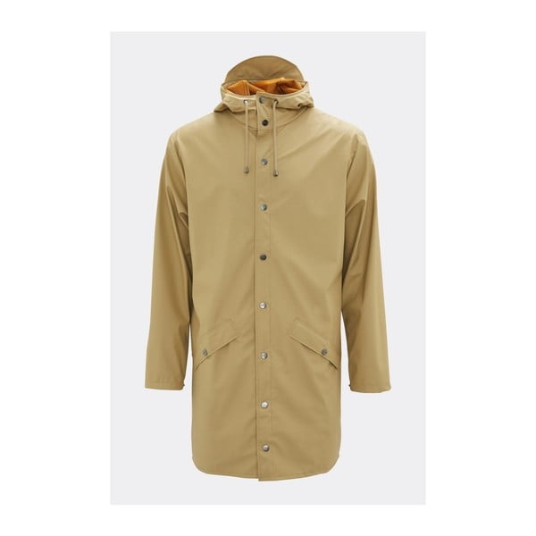 Jachetă unisex impermeabilă Rains Long Jacket, mărime M / L, bej