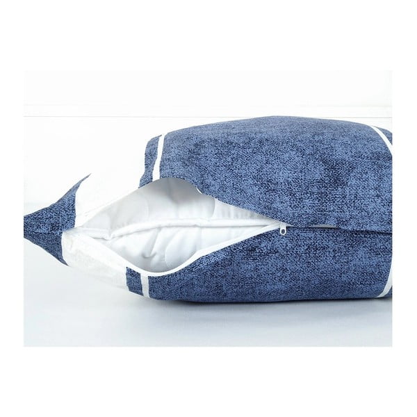 Lenjerie de pat albastră din țesătură crep pentru pat de o persoană 140x200 cm Blue Line – B.E.S.-image-2