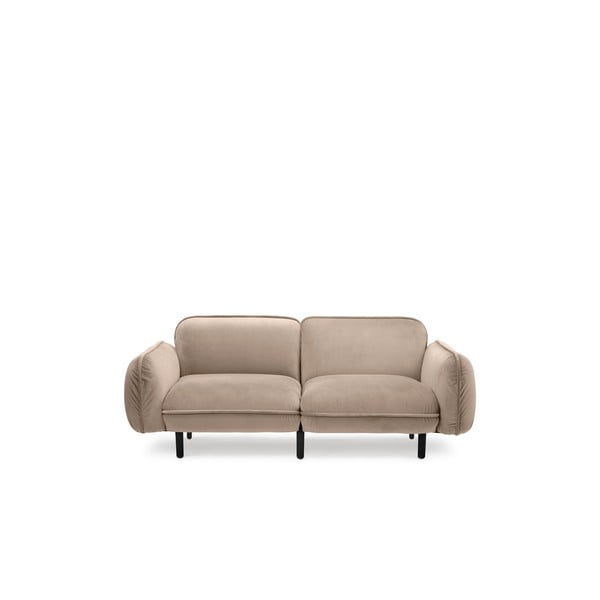 Canapea bej cu tapițerie din catifea 188 cm Bean – EMKO