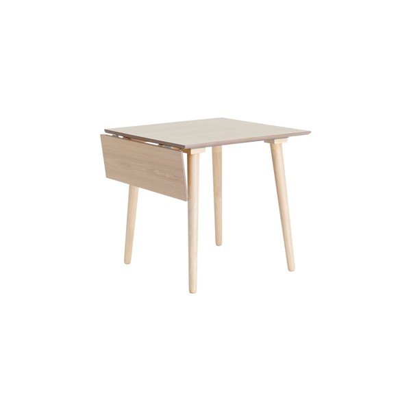 Masă de dining extensibilă cu aspect de lemn de ulm cu blat suplimentar 80x80 cm Jolina – Ellos Home-image-4