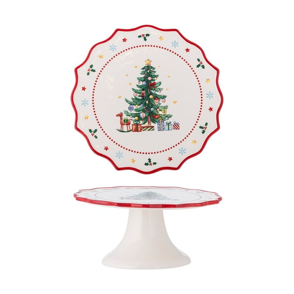 Platou etajat din ceramică  cu model de Crăciun Naive – Bloomingville-image-3