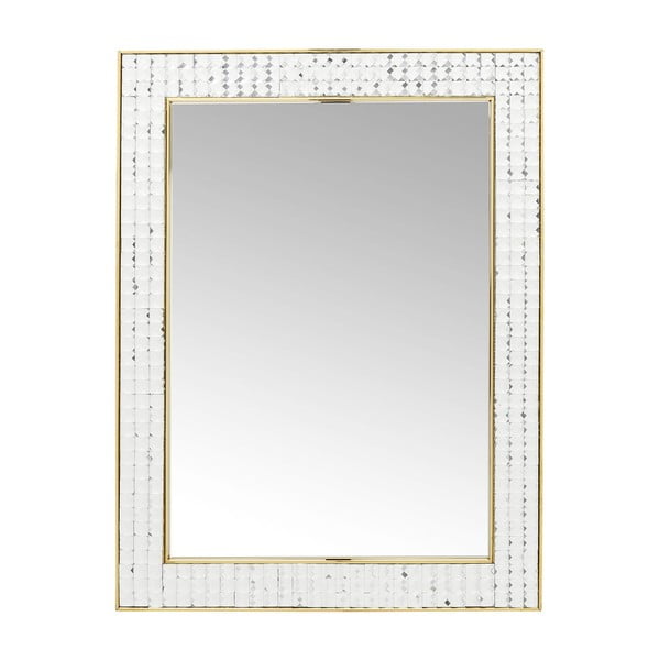 Oglindă de perete Kare Design Crystals Gold, 80 x 60 cm