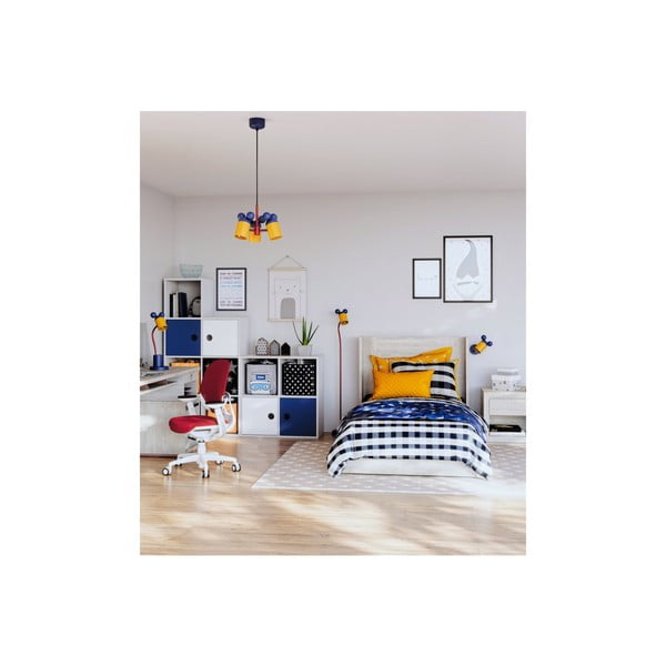 Lustră pentru copii albastră cu abajur din metal ø 30 cm Mouse II – GTV-image-2