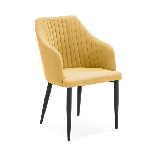 Set de scaune de sufragerie galben 2 buc. tapițat Nadi – Marckeric