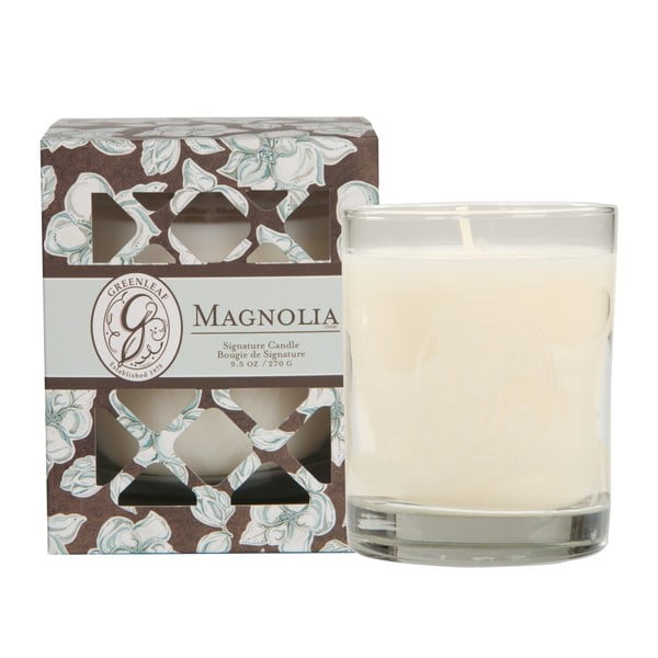 Lumânare parfumată Greenleaf Signature Magnolia, aromă de magnolie, 80 de ore