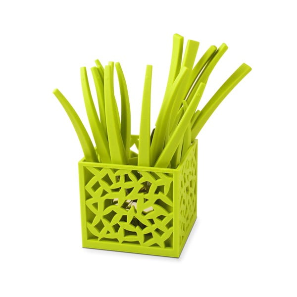 Set 24 tacâmuri cu suport Vialli Design Mia, verde-image-1