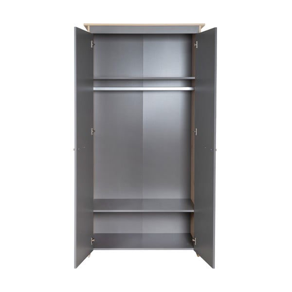 Șifonier de copii gri antracit/în culoare naturală cu aspect de lemn de stejar 50x190x96 cm Anna – Roba-image-4