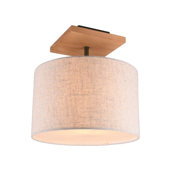 Plafonieră gri deschis cu abajur textil Elmau – Trio-image-2