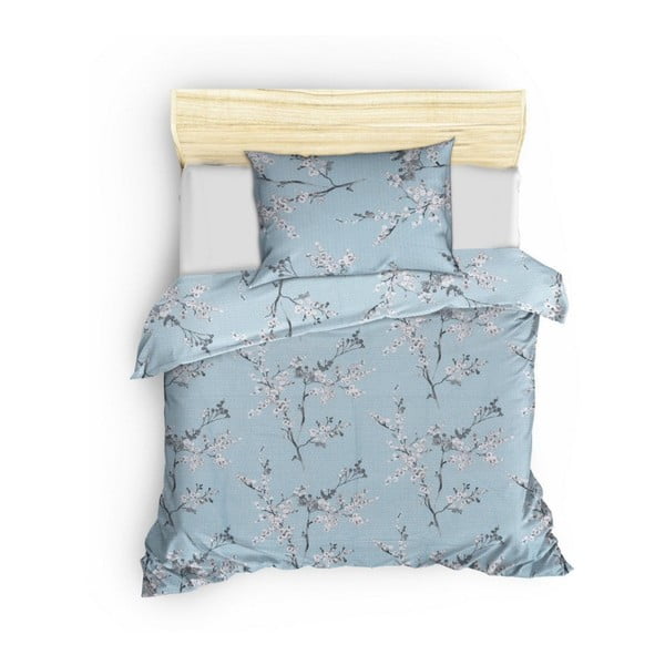 Lenjerie de pat albastră din bumbac pentru pat dublu 200x200 cm Chicory – Mijolnir