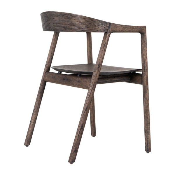 Scaun de dining maro din lemn  de stejar Muna – Gazzda-image-4