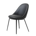 Scaun cu husă din imitație de piele Unique Furniture Gain, negru