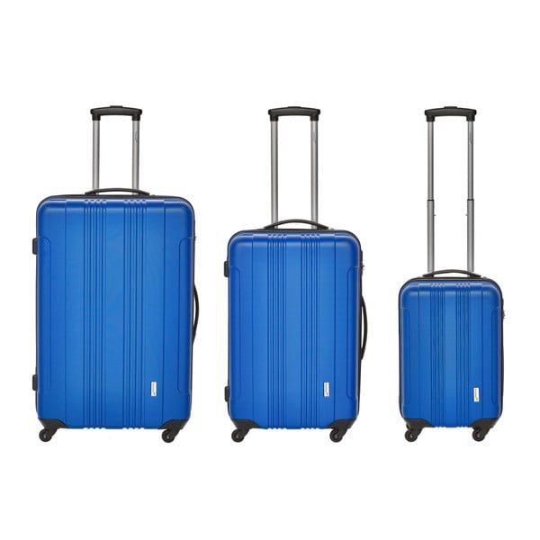 Set 3 trolere Packenger Travel, albastru