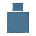 Lenjerie de pat pentru copii albastră pentru pătuț 80x80 cm Seashells – Roba