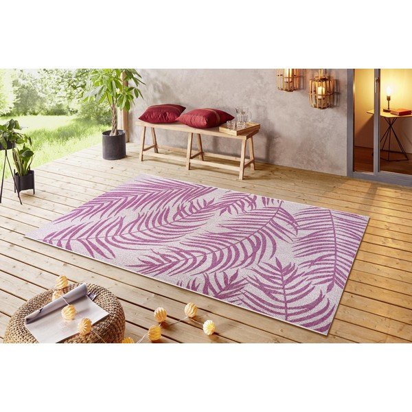 Covor adecvat pentru exterior NORTHRUGS Palmera, 200 x 290 cm, roz - bej-image-1
