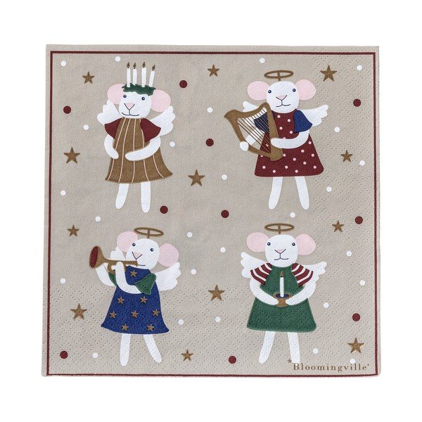Șervețele 20 buc. din hârtie 33x33 cm Peo – Bloomingville-image-1