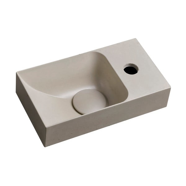 Chiuvetă mică pentru WC gri deschis din beton 31x17 cm Piccolino – Sapho